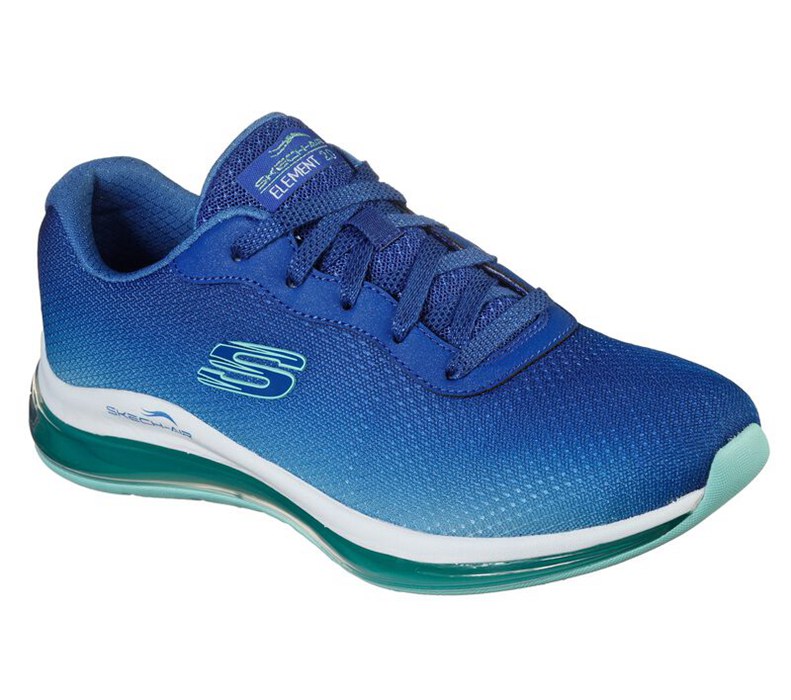 Skechers Dam Marinblå/Ljus Turkos Sneakers - Skech-Air Element 2.0 - Sverige (HBPMQ-5948)
